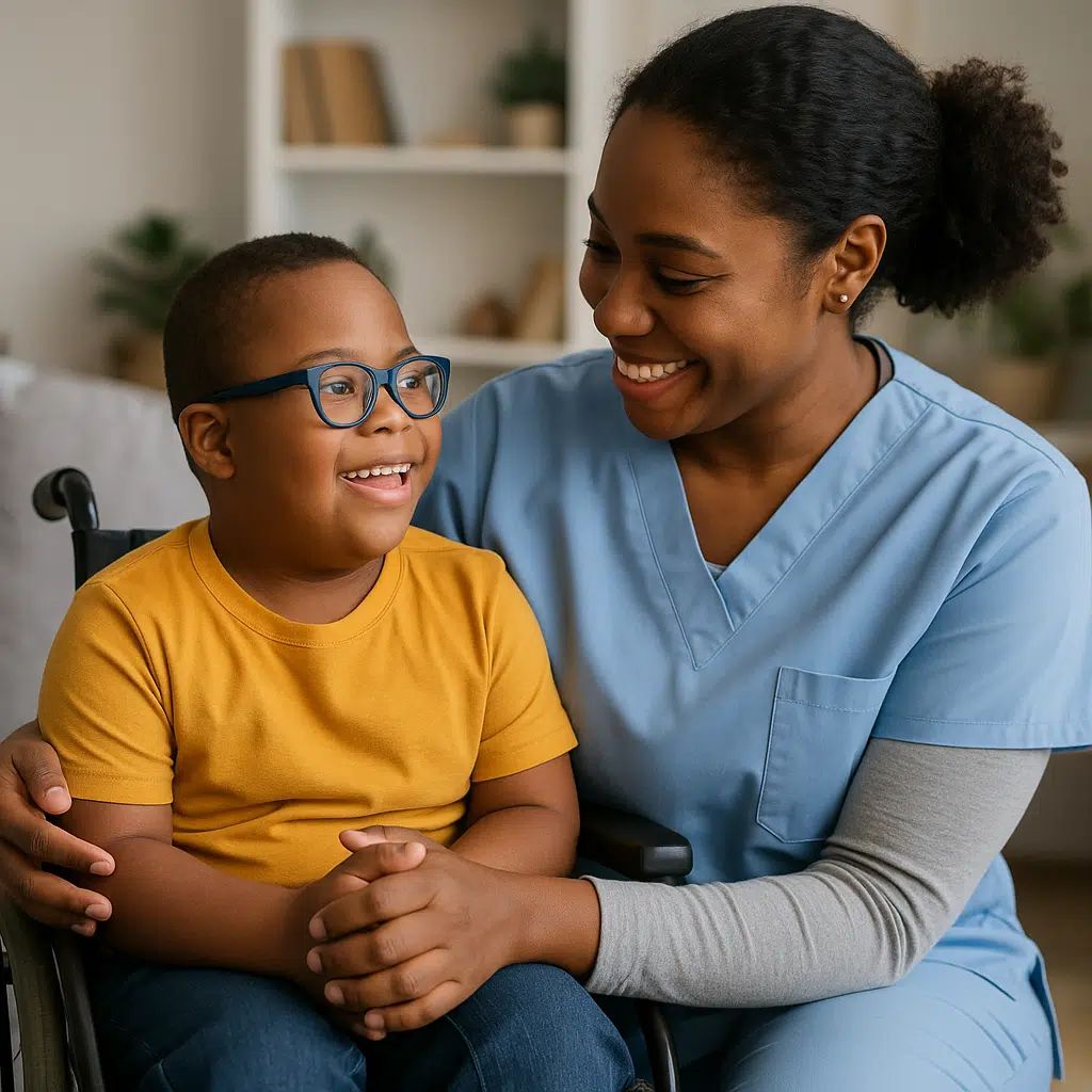 Therapist with a child